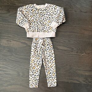 Petite Hailey Leopard Print Sweat Set